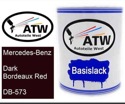 Mercedes-Benz, Dark Bordeaux Red, DB-573: 1L Lackdose, von ATW Autoteile West.